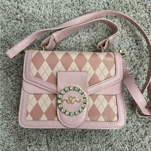 Pink Plaid Crossbody Bag